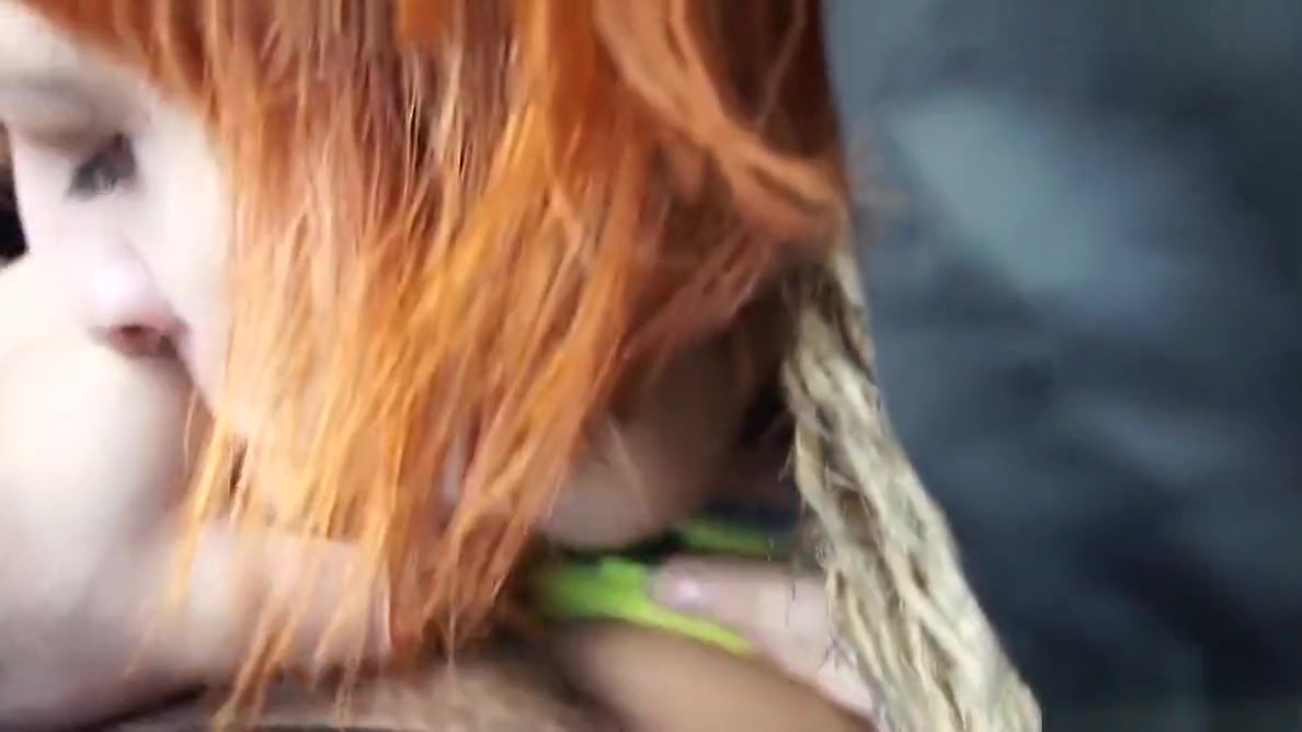 Amateur redhead street whore loves outdoor cock sucking
