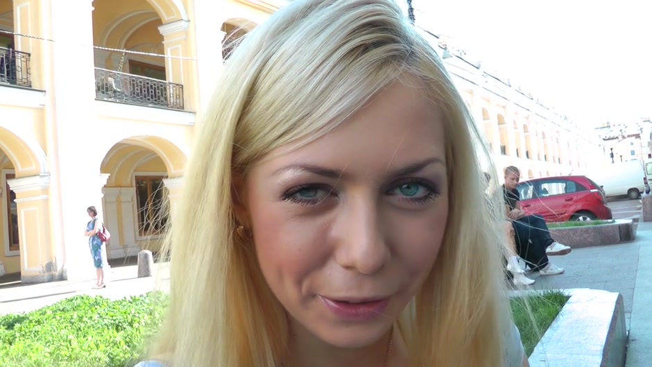 Kinky blonde slut gets her arse fucked in public