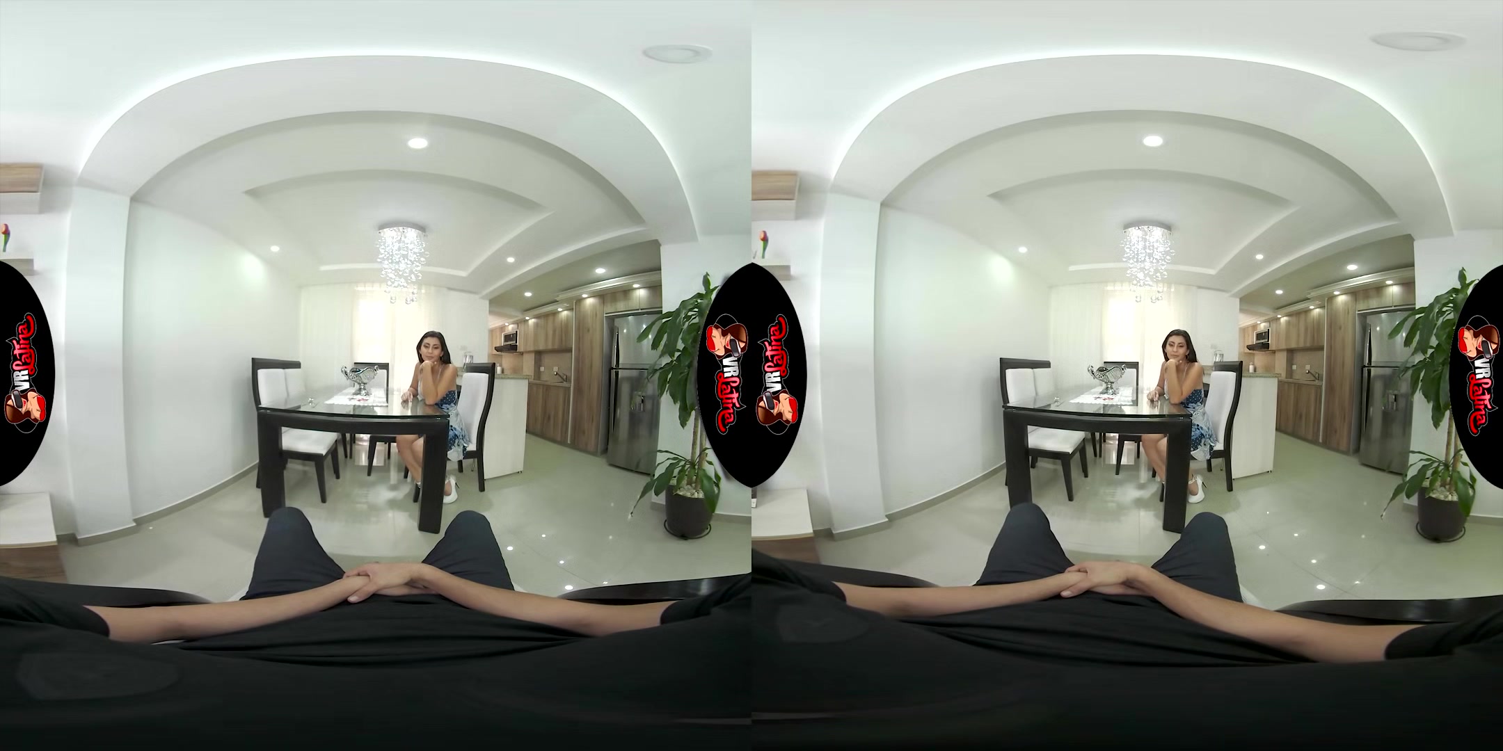 Bad Table Manners - Big Tit Latina Babe; Brunette Heels Kitchen Table Blowjob Doggy Style Missionary Cum Shot