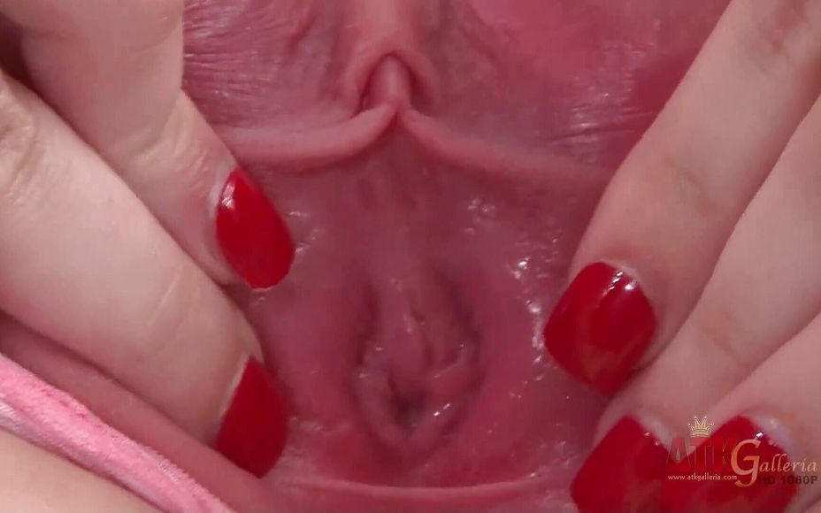 Maya Kendrick Shows Her Bright Pink Pussy And Pretty Pierced Nipples