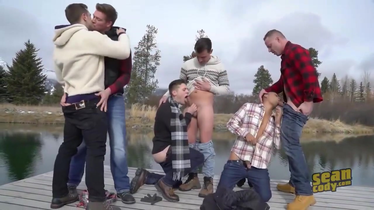 Sean Cody - Six Hungry Studs Kick Off A Steamy Winter Orgy In A Secluded Escape