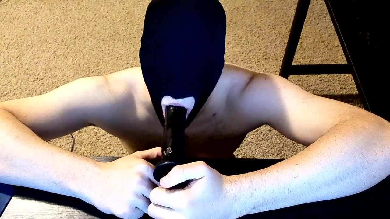 Sucking And Licking A Nice Thick Black Dildo In My Hood
