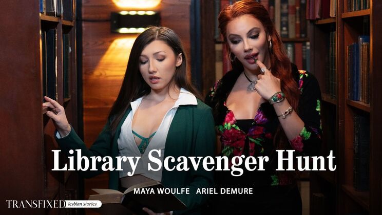 Maya Woulfe And Ariel Demure In Library Scavenger Hunt
