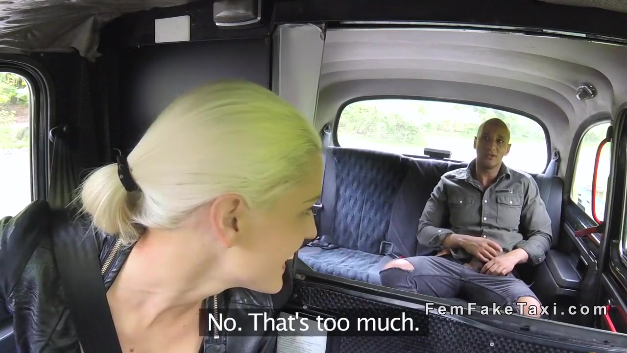 Blonde Bangs Huge Cock Client In Cab