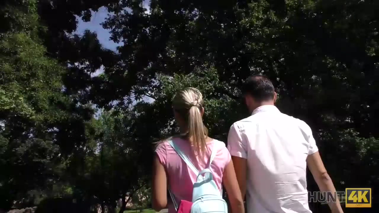 HUNT4K. Man invites couple to his place and fucks teen 18+ girl for cash