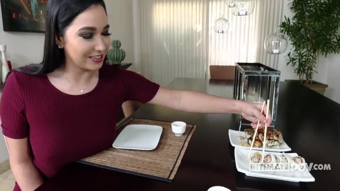 Curvy Brunette Serves The Dessert - Karlee Grey