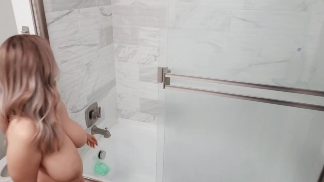 big tits shower trick