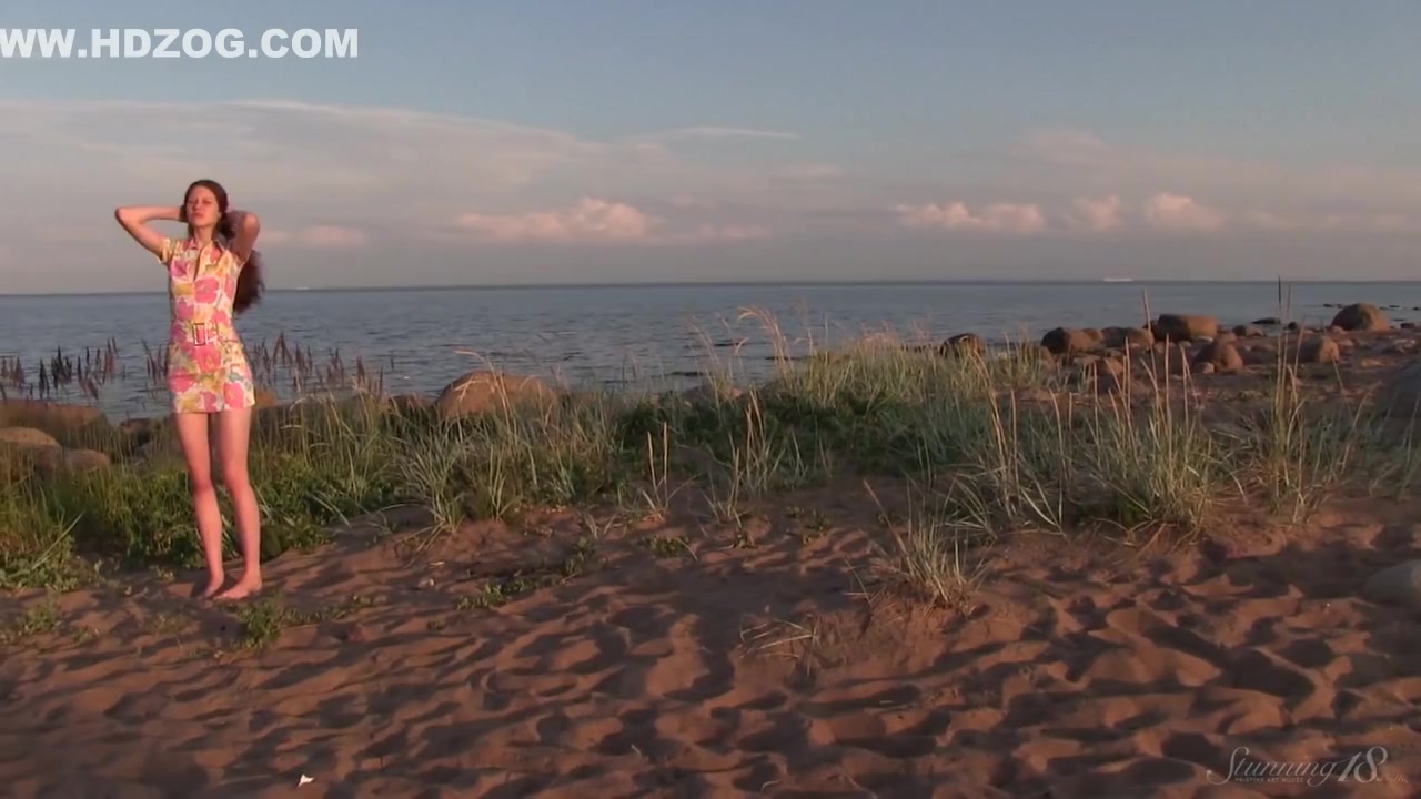Nicole Naked By The Sea Touching Her Sexy Body
