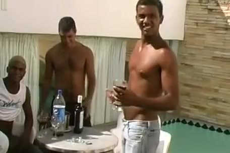 Redhead ladyboy poked By Two dark boys