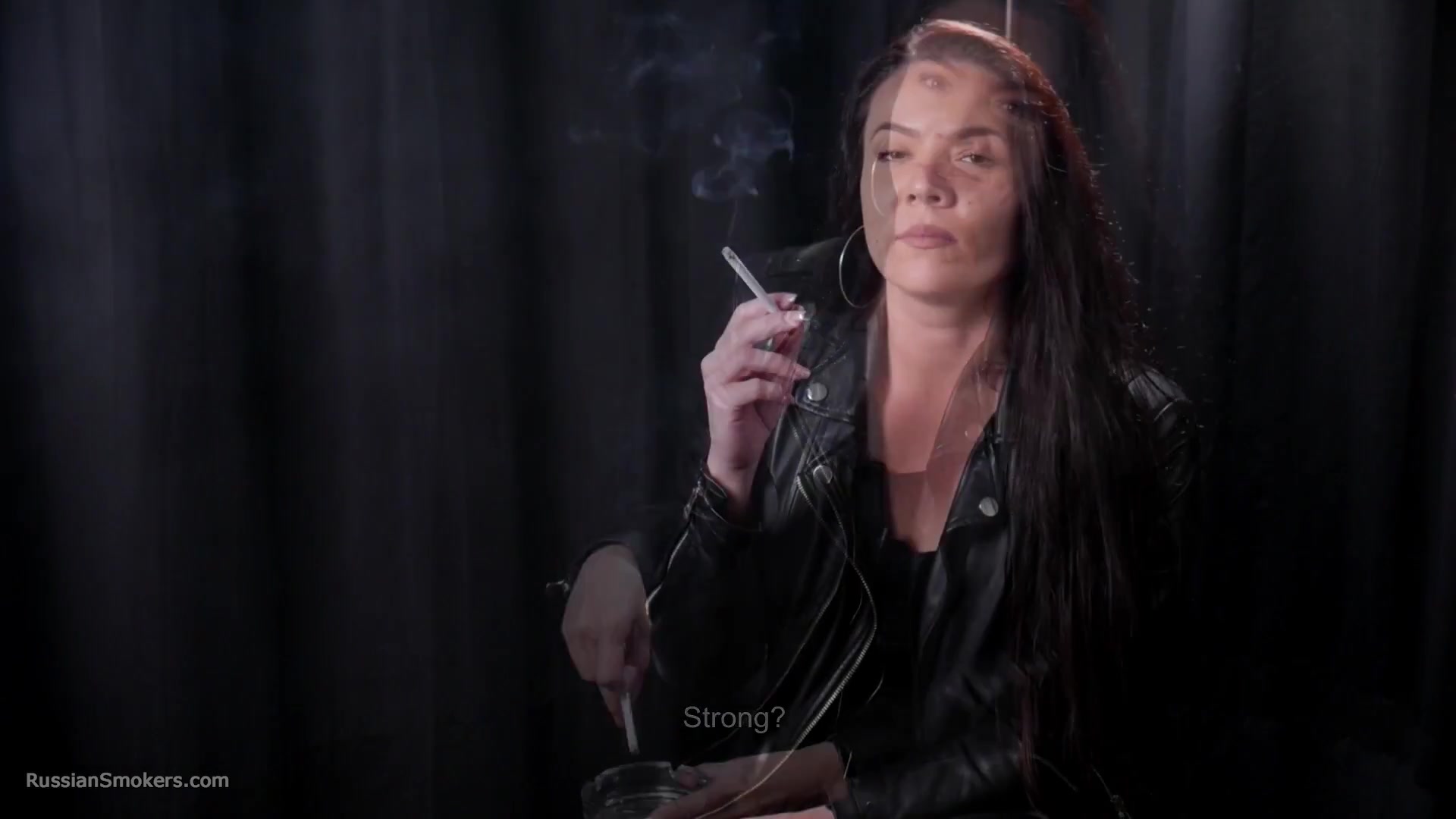 Fitness Instructor Tanya Is Smoking Terrible Taste Cigarette