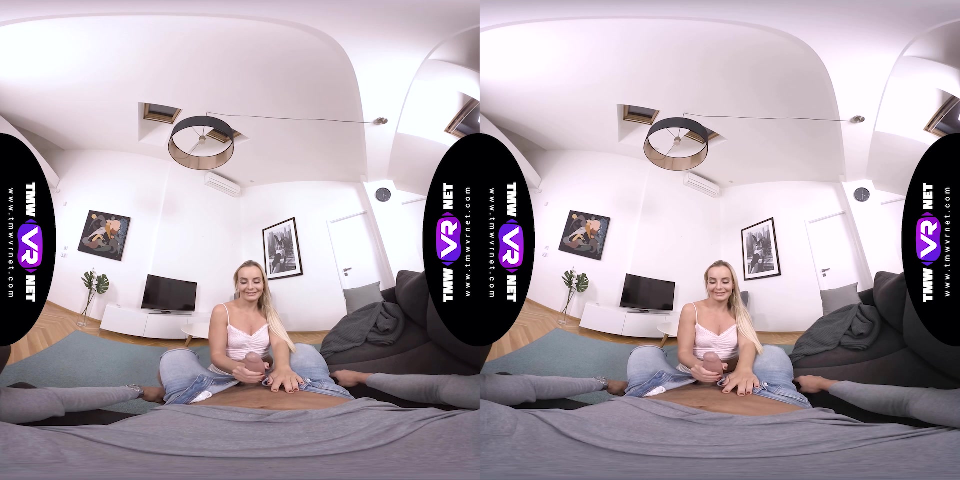 Blonde ass gets sticky with sperm - TmwVRnet