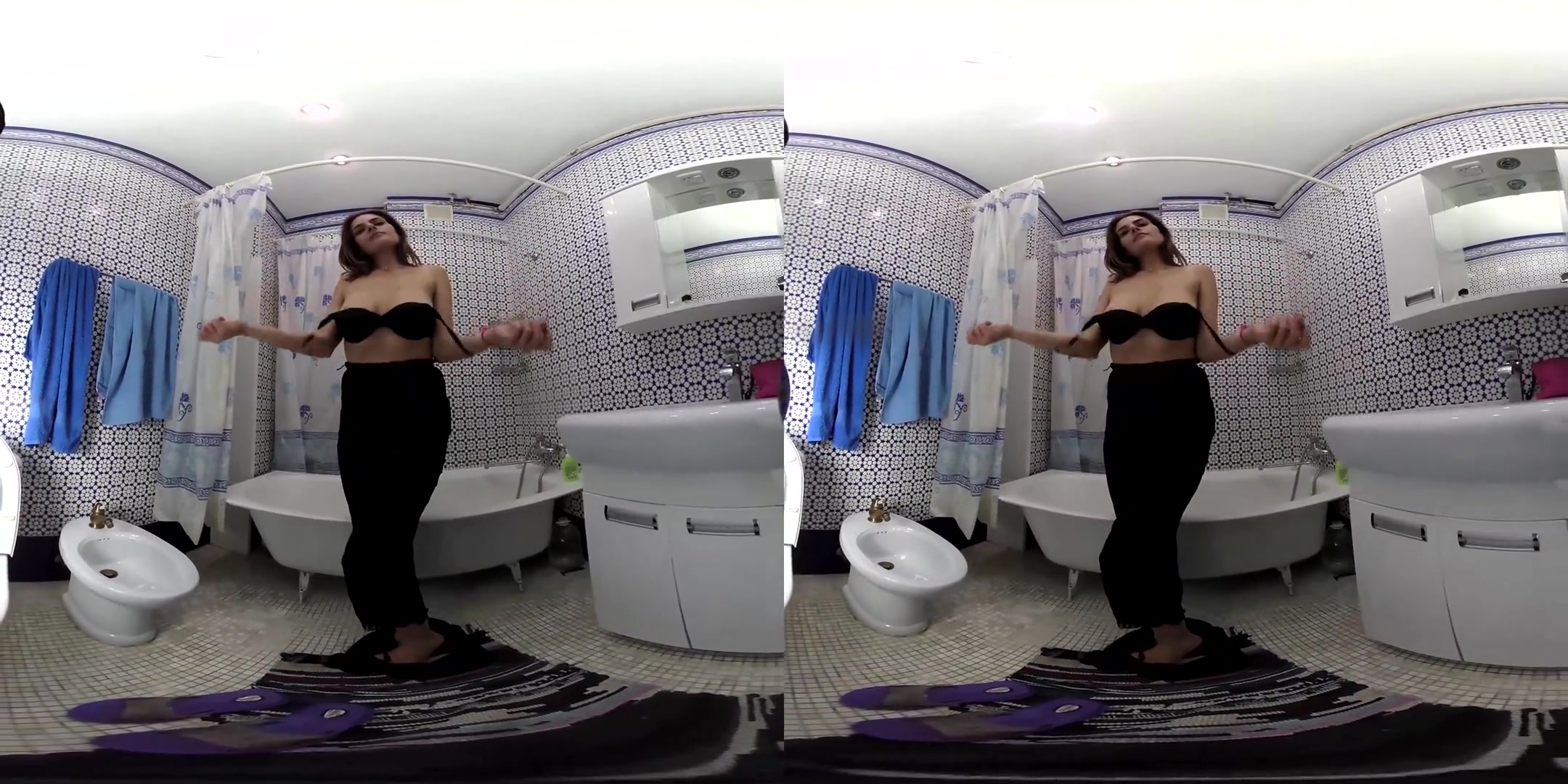 Hot Busty Babe Adriana - Best Plays with Shower - Shaved Big Tits Fingering