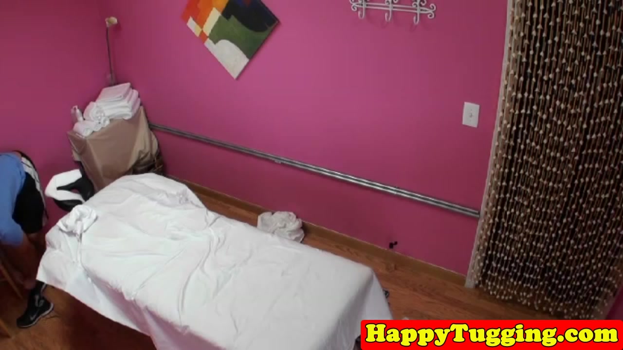 Asian masseuse wanking massage client
