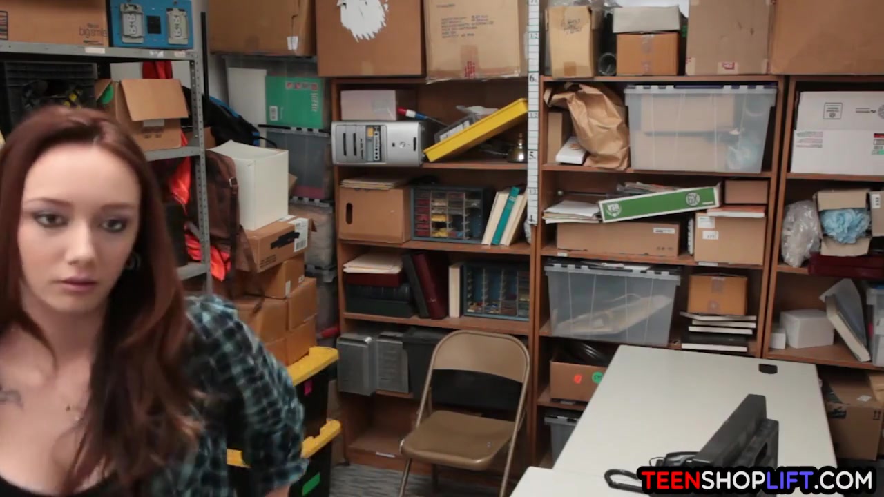 Tall teen 18+ Thief Caught Stealing And Fucked By Security