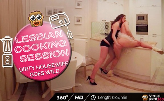 Lesbian Cooking Session Dirty Housewife Goes Wild - VirtualPorn360