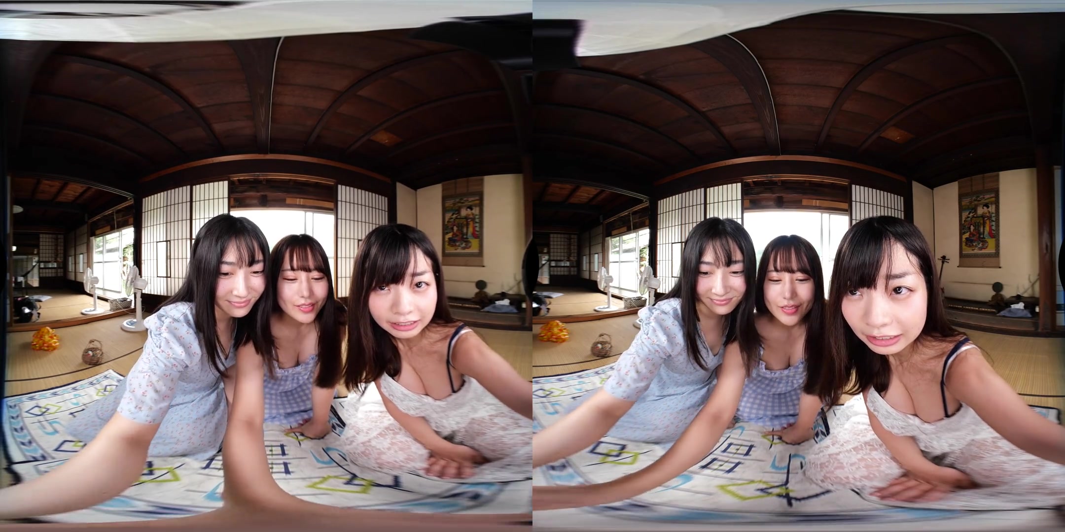 Virtual Dive: Country Life with Three Old Friends - Softcore Non-Nude Harem of Japanese Babes
