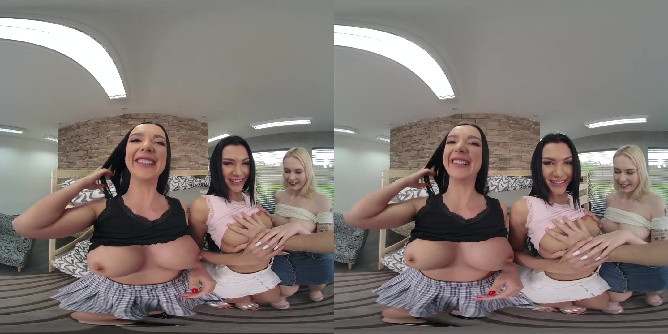 College Roommates: Foursome Orgy; MFFF Pornstar Foursome HD VR POV