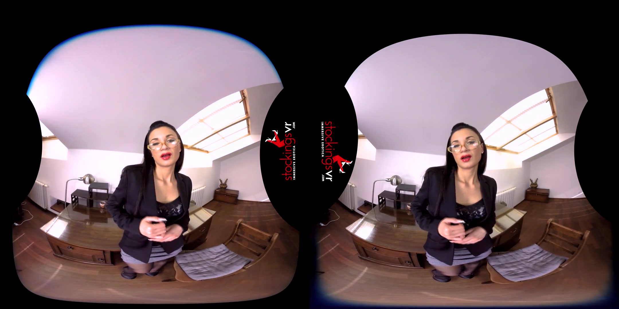 Rosaline Rose in Hot Under The Collar - StockingsVR