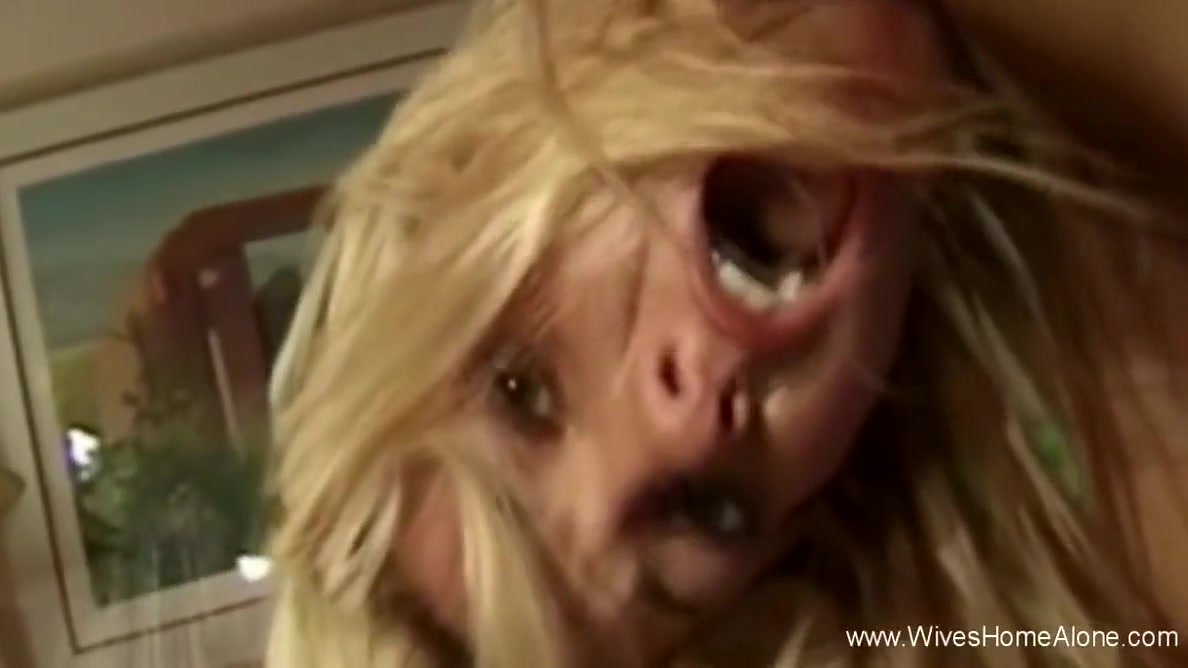 Blonde Wifey Enjoys The Experience - Dildo Masturbation