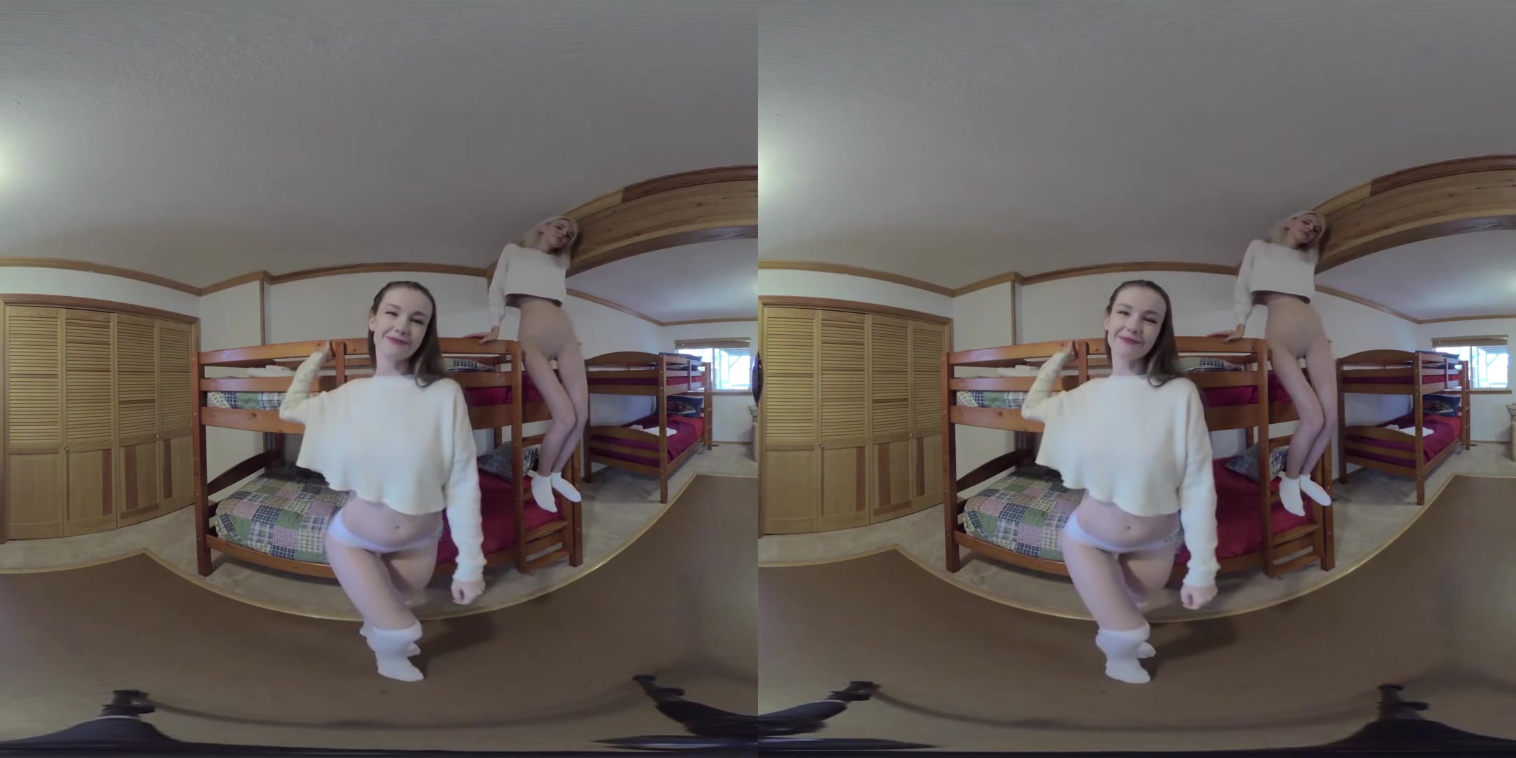 Happy Campers - Two Amateur Teens in a Striptease