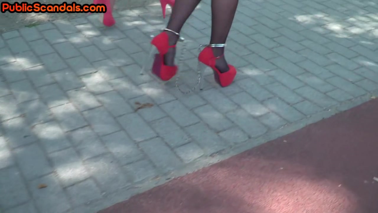 MILF scandalous ladies fucked at public place in threesome
