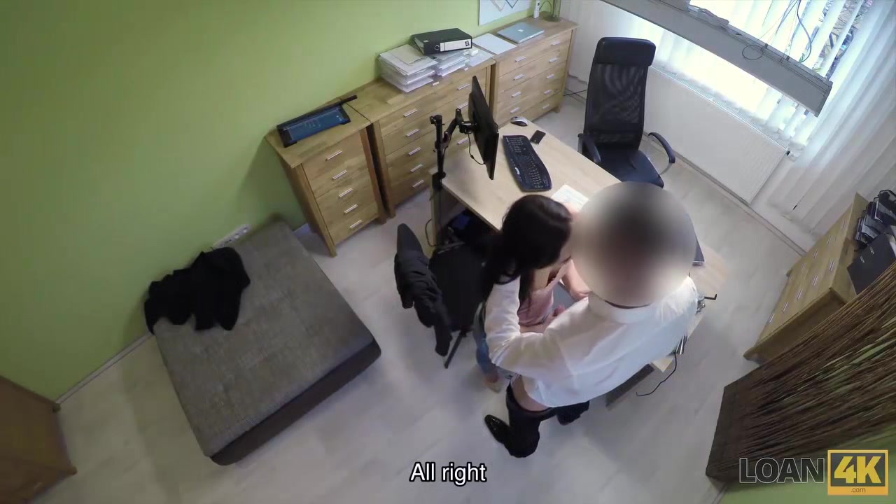 LOAN4K. Serious loan agent drills asshole of pretty brunette client