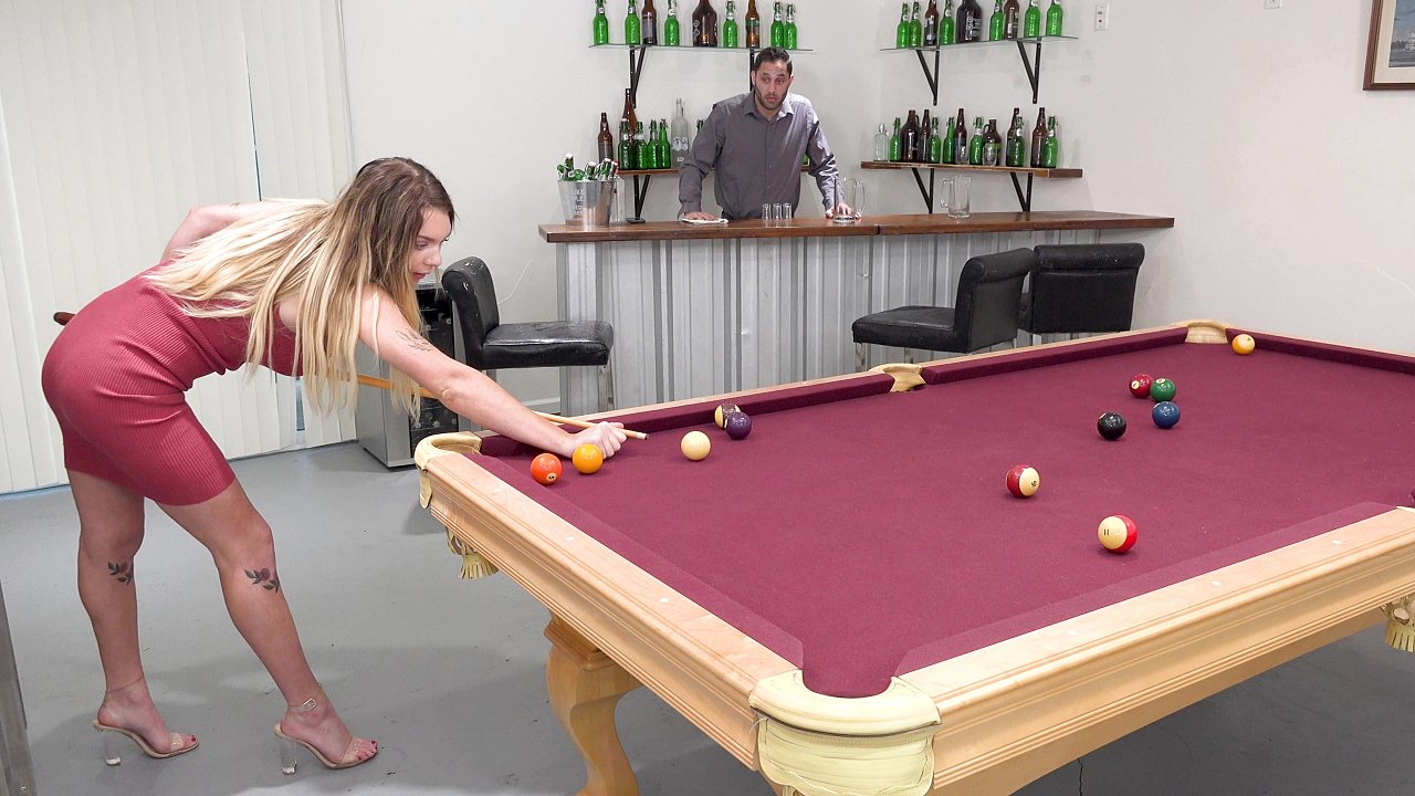 Gabbie Carter is a pool shark that is looking for some dick - BangTrickery