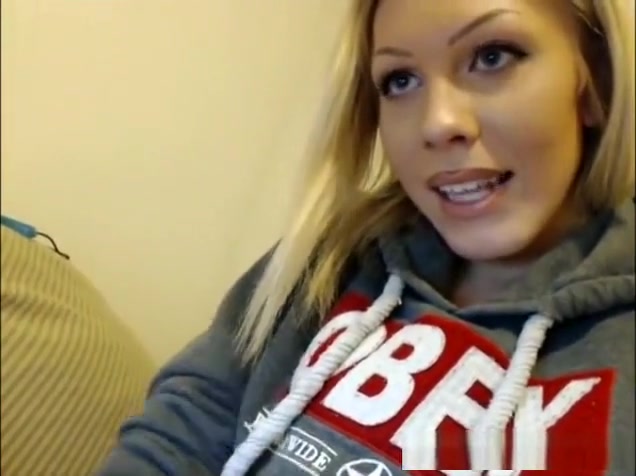 Hot Blonde Tranny Jerks Cock