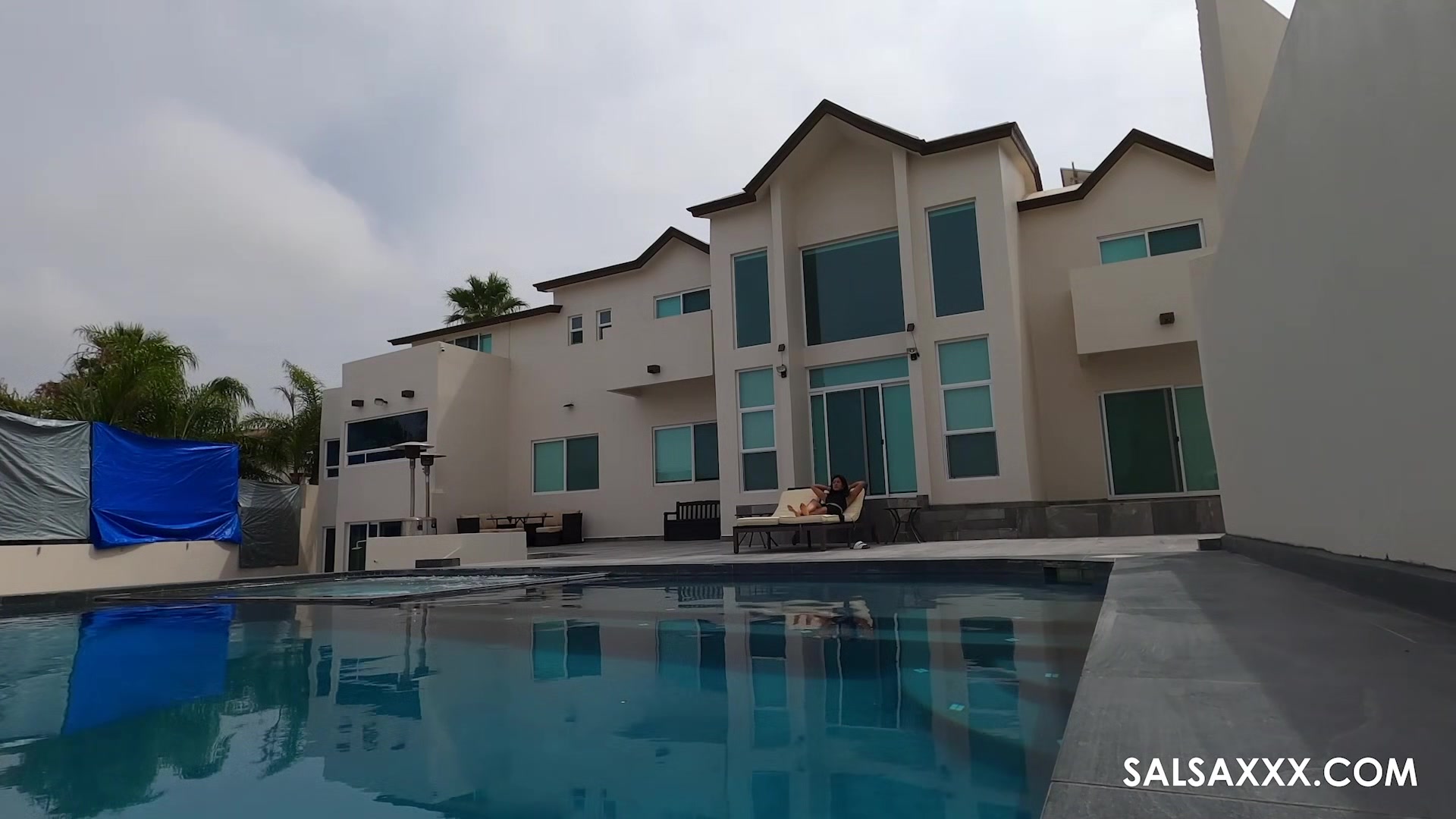 Full Bush Latina Krista Reyes Fucked Hard by the Pool