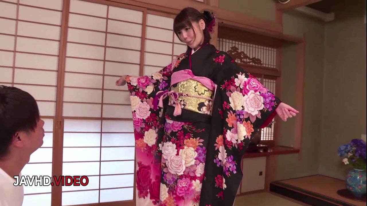 Elegant Kimono Seduction with Fiery Climax