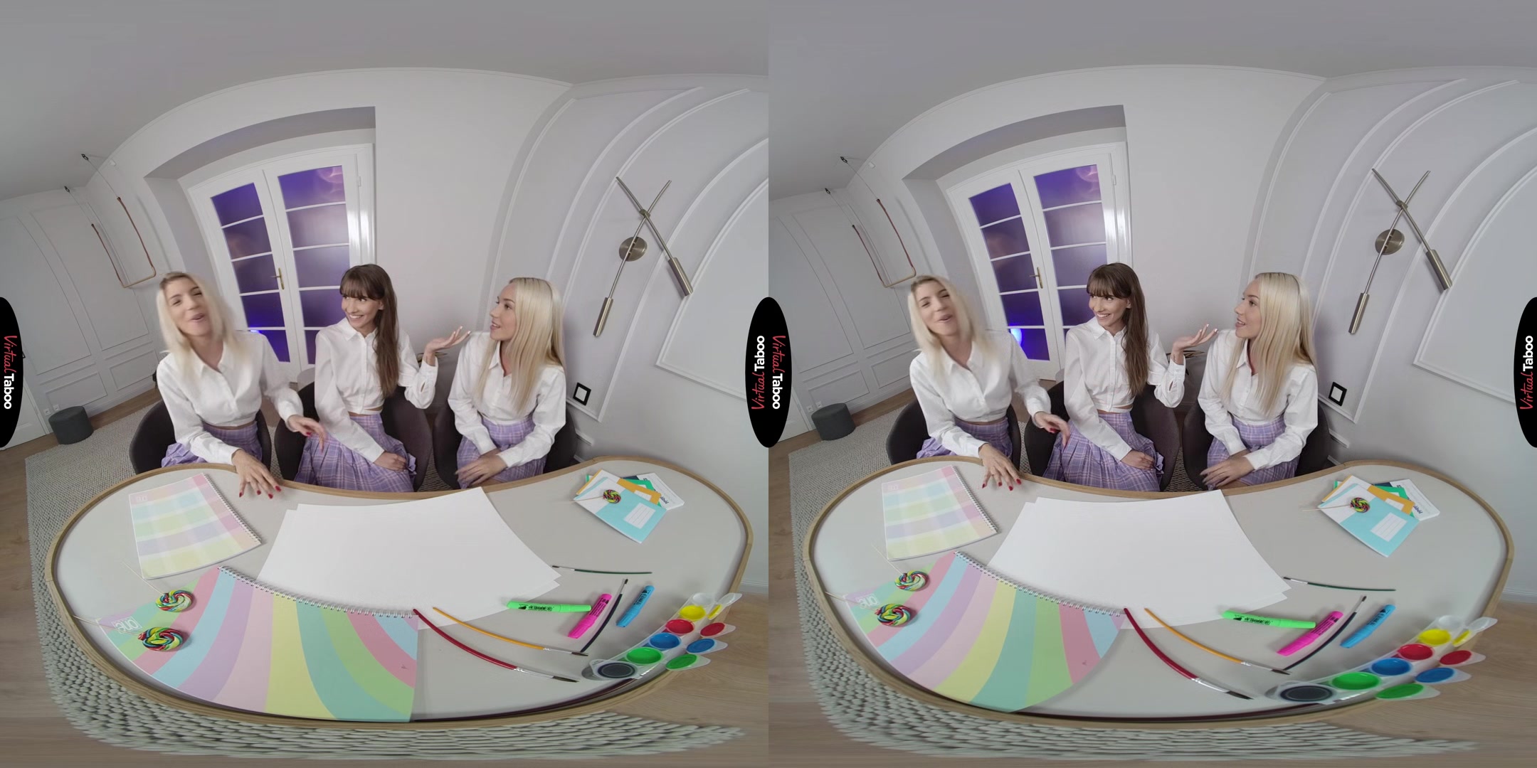 Barbie Brill, Lili Charmelle VR Porn: Study Time - Episode 4 Group Lesson - VirtualTaboo