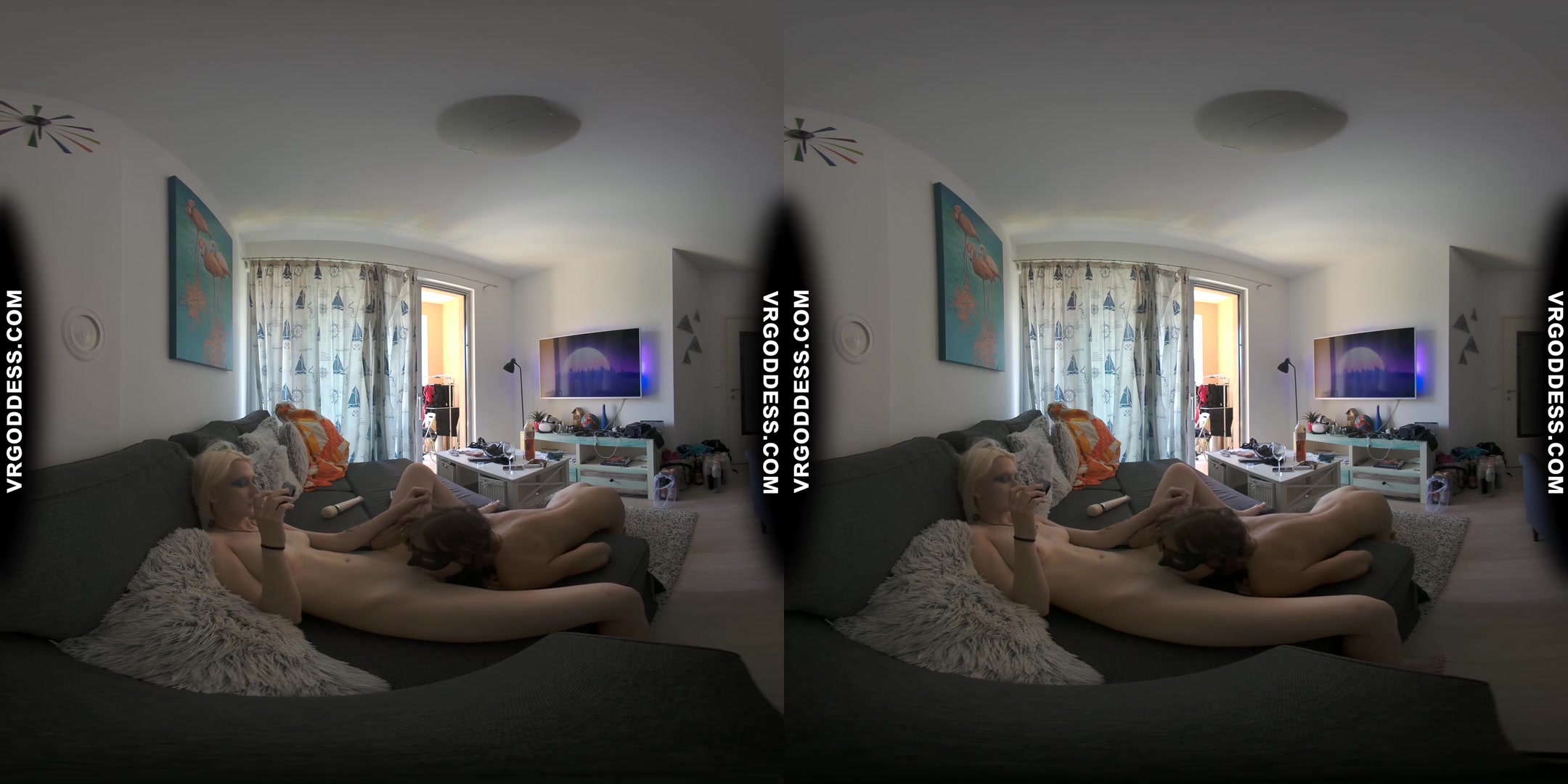 Afternoon Lesbian Pussy Licking And Hitachi Vibing Miss Pussycat With Ingrida On Vacation