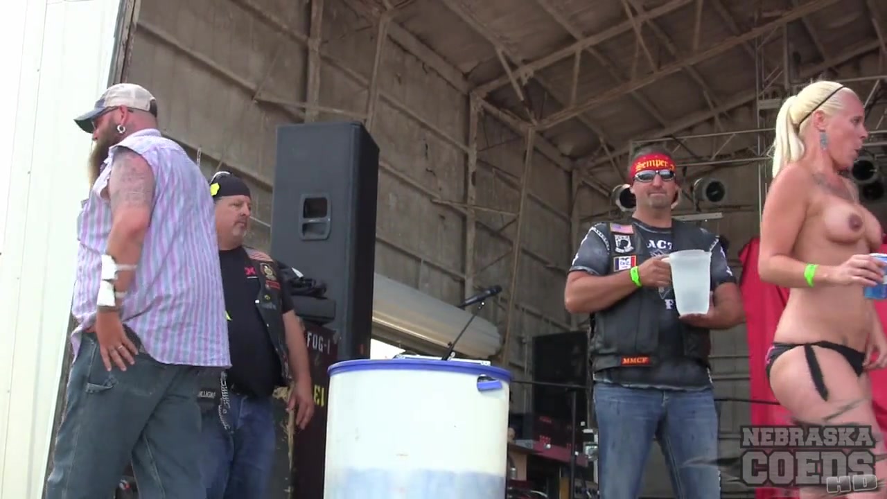 Big Fake twins Wet Tshirt Contest from Abate 2014 Biker Rally Last Week - NebraskaCoeds