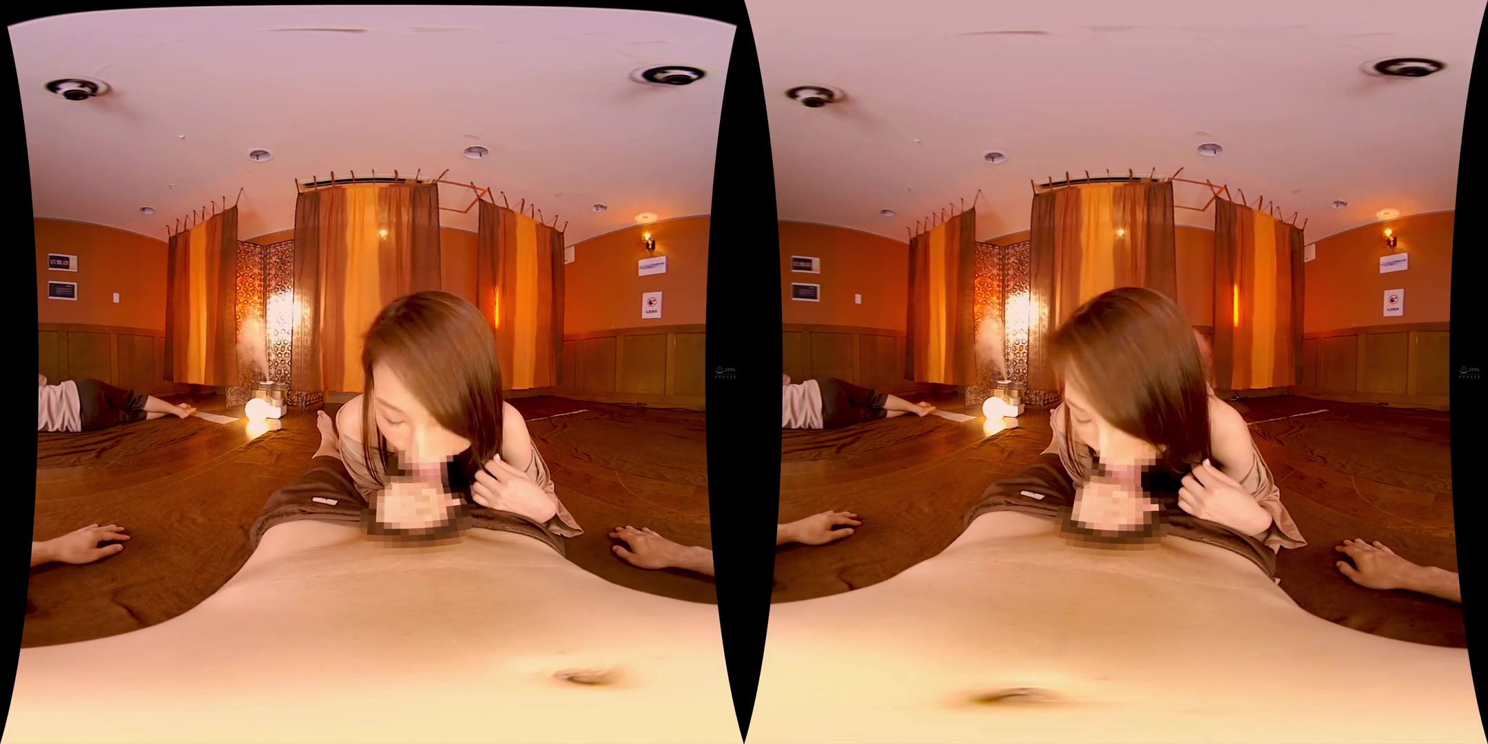 Cuckold Sex at the Mixed Bathing Experience; JAV VR NTR with Busty MILF