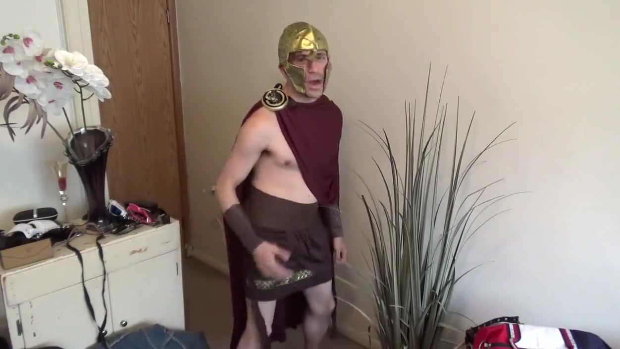 Gladiator Dude Starts Shy Then Gets Into Theme With Wife!