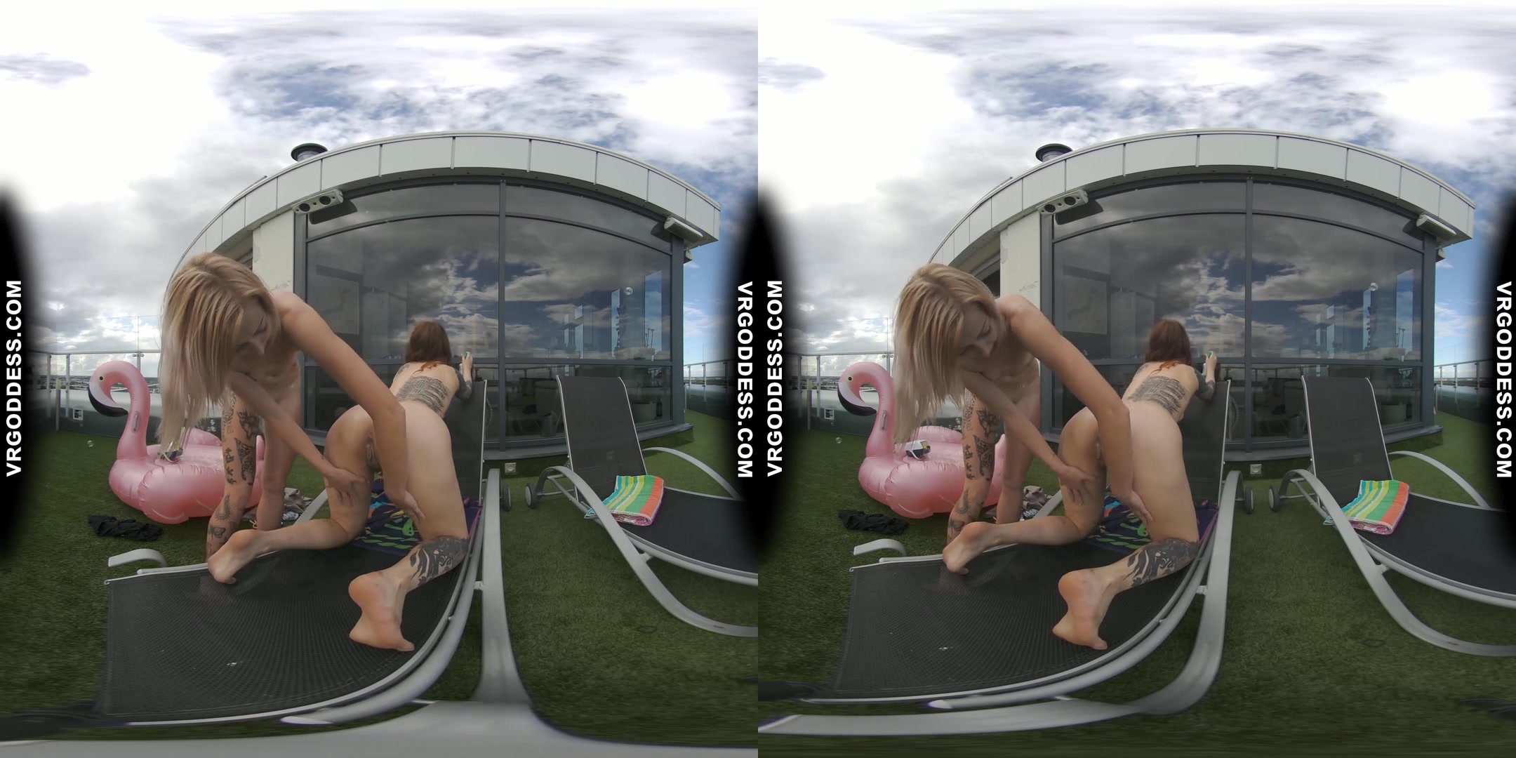 Romantic Lesbian Sunbathing Hot Girls Bleika With Cherri Enjoy The Sun Bodies And Bubbles