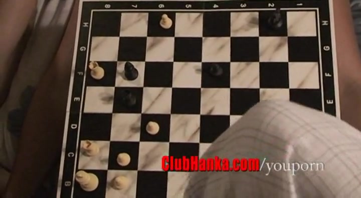 chess match on naked body