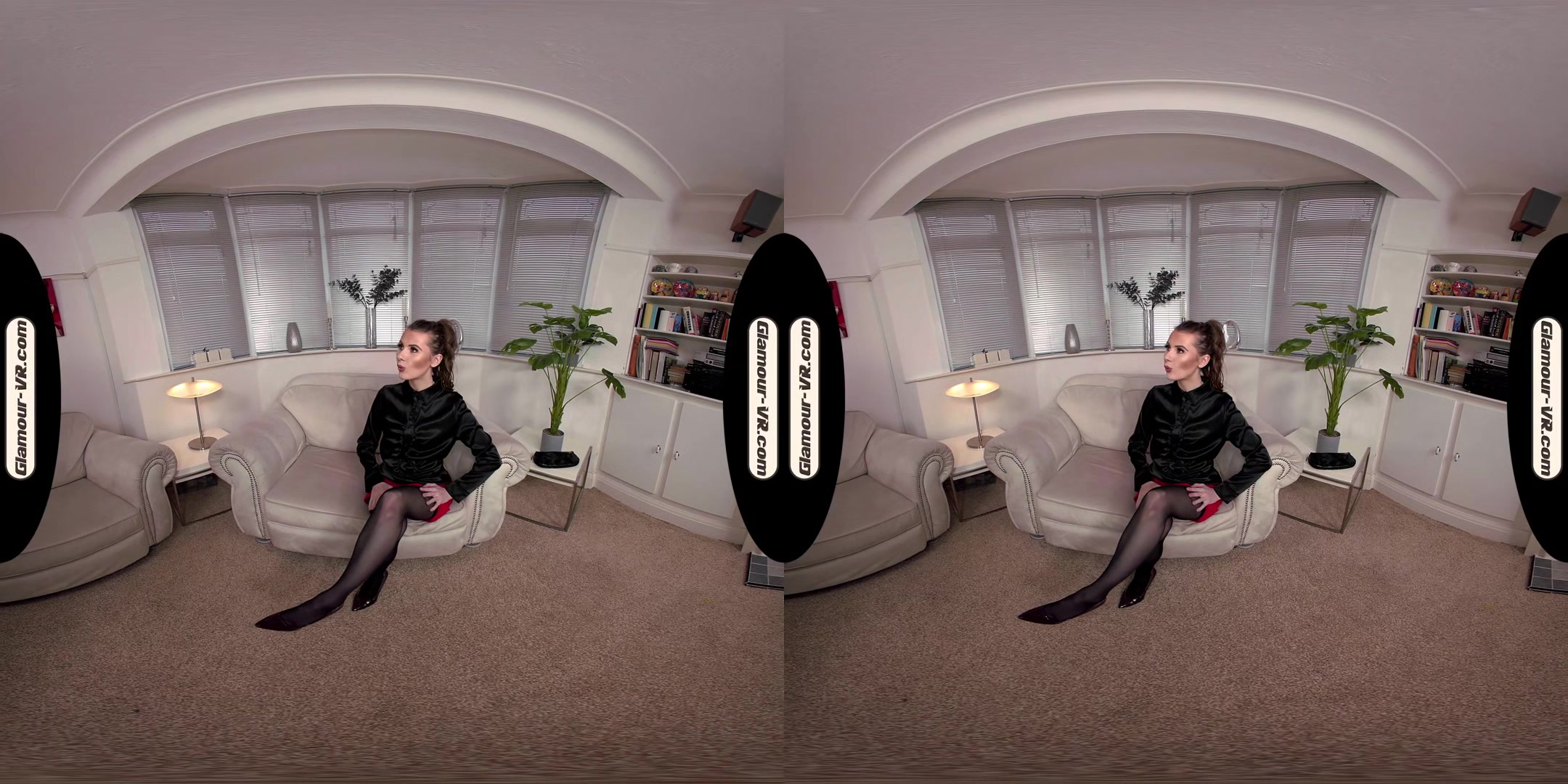 Brook Logan Sexy Secretary With Black Stockings Pleasures Herself Joi - 8k Vr