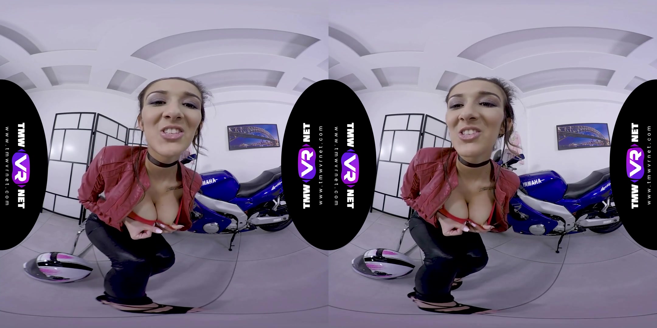 Darce Lee in The Biker Babe in Leather Pants Shows Her Best - TmwVRNet
