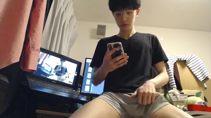 abx 696 - Fountain Of Sperm!!! Made From Asain Sexy Boy. Cuming At His Fitness Bod