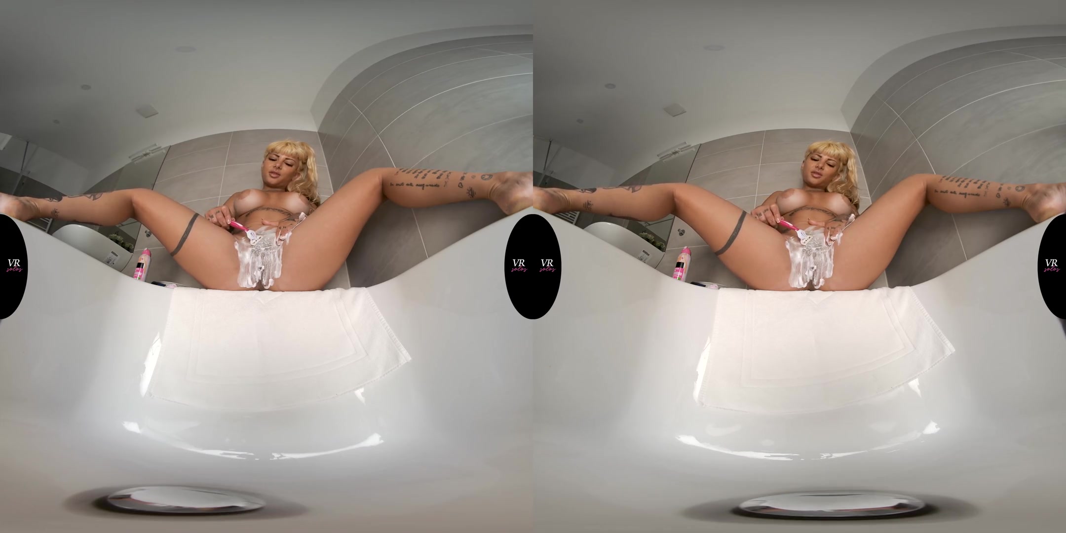 Katerina Kalista - Shaving; Busty Blonde Amateur Pussy Shaving Fetish