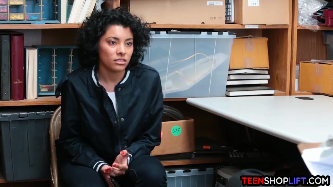 Busty teen 18+ Shoplifter Fucks The Security Guard For Free