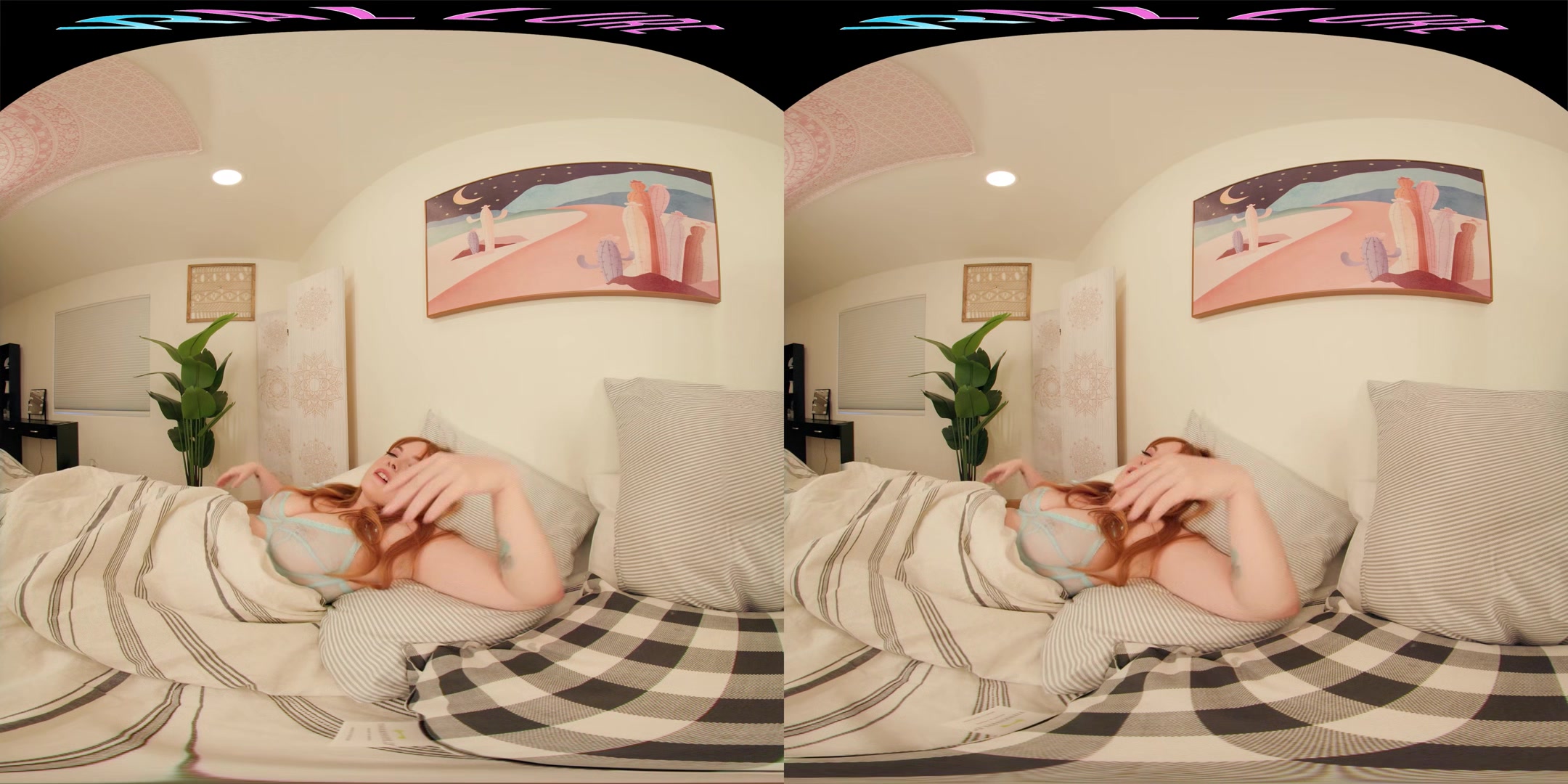 Big tit redhead gets off for you in virtual reality