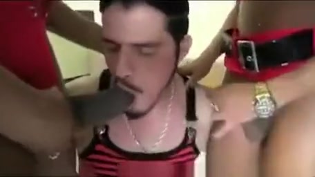 Three lusty dark Brazilians Share One lucky boy