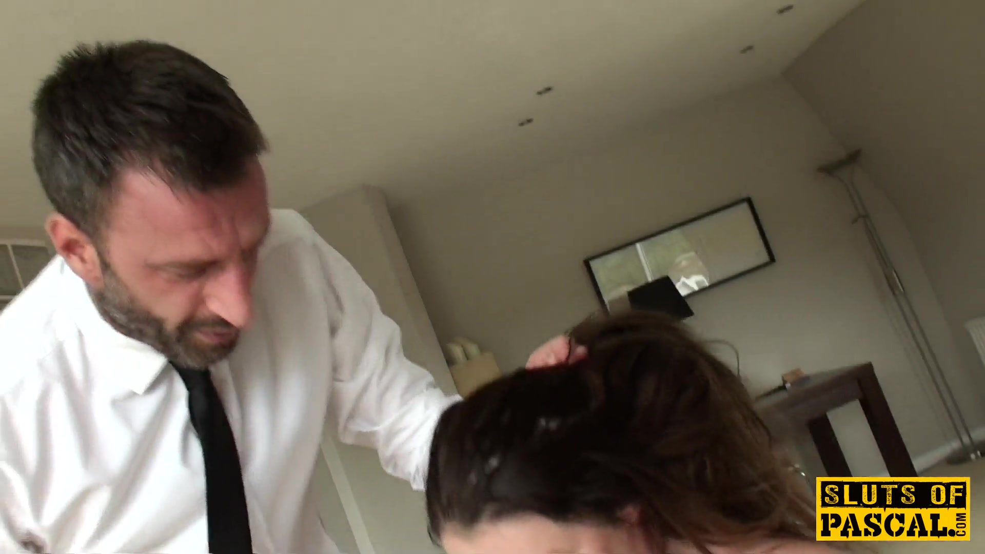 Spanked brit sub Tasha Holtz pounded roughly