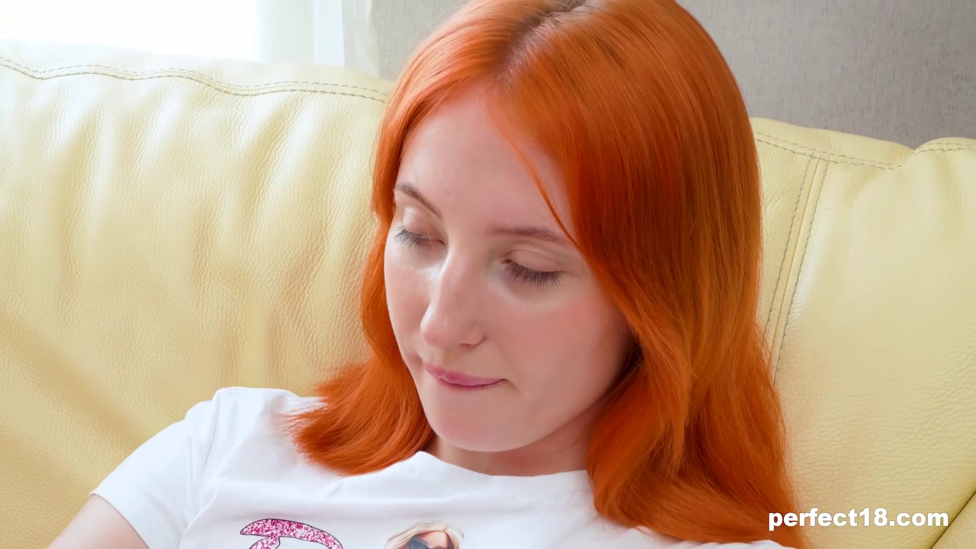 Redhead Emma Korti playing with her Big Pussylips by Perfect18