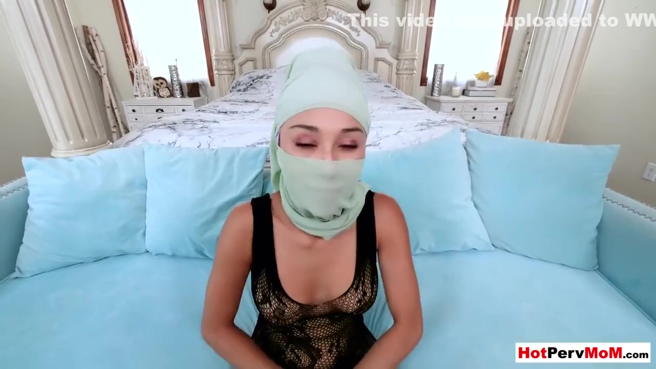 Busty Milf Stepmom In Hijab Riding On Step sons Huge Cock