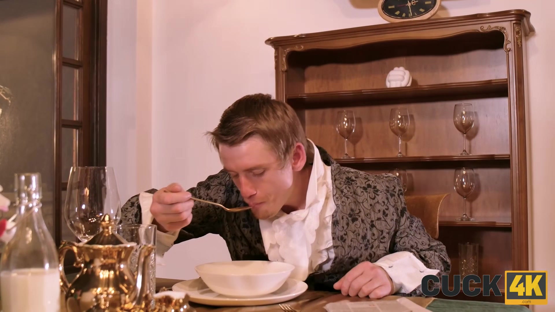 CUCK4K. Aristocratic Beauty and Gardener Beast