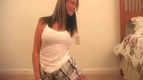 Busty horny solo teen 18+ fingerbangs