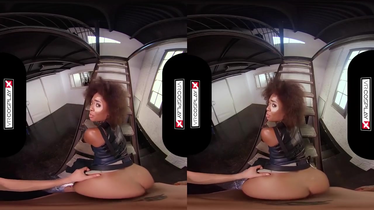 Virtual Reality - Ebony Babe Domino Testing Your Superpowers In Deadpool Xxx